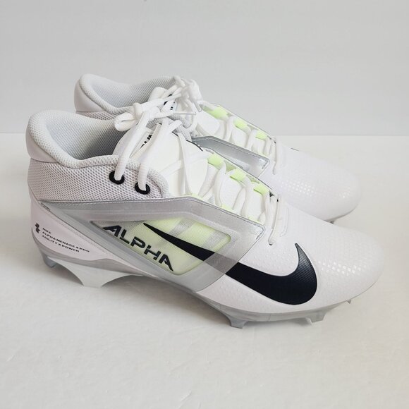 NEW Nike Alpha Menace 4 Pro Football Cleats FD7037-100 Size 11 White